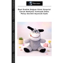 Terrien Özel Üretim Doğum Günü Sürprizi Çocuk Hediyesi Yumuşak Doku Peluş Sevimli Oyuncak Eşek
