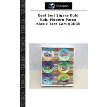 Terrien Özel Seri Sigara Külü Kabı Modern Parça Klasik Tarz Cam Küllük