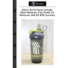 Terrien Delux Serisi Genç Suluğu Okul Matarası Cep Suluk Su Matarası 500 ml Bpa Içermez