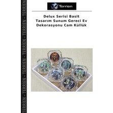 Terrien Delux Serisi Basit Tasarım Sunum Gereci Ev Dekorasyonu Cam Küllük