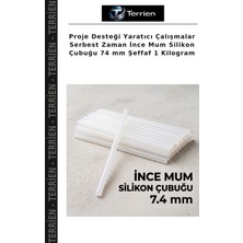 Terrien Proje Desteği Yaratıcı Çalışmalar Serbest Zaman Ince Mum Silikon Çubuğu 74 mm Şeffaf 1 Kilogram
