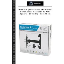 Terrien Premium Çelik Tutucu Ofis Gereci Duvar Askısı Hareketli Tv Askı Aparatı - 27-42 Inç - 72-106 cm