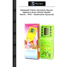 Terrien Kompakt Cihaz Çocukluk Oyunu Eğlence Aracı Klasik Model Tetris - Pilli - Elektronik Oyuncak