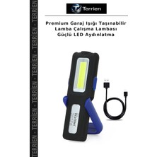 Terrien Premium Garaj Işığı Taşınabilir Lamba Çalışma Lambası Güçlü LED Aydınlatma