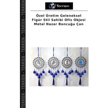 Terrien Özel Üretim Geleneksel Figür Stil Sahibi Ofis Objesi Metal Nazar Boncuğu Çan