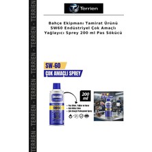 Terrien Bahçe Ekipmanı Tamirat Ürünü SW60 Endüstriyel Çok Amaçlı Yağlayıcı Sprey 200 ml Pas Sökücü