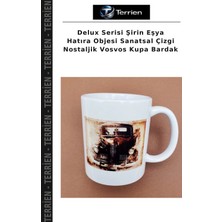 Terrien Delux Serisi Şirin Eşya Hatıra Objesi Sanatsal Çizgi Nostaljik Vosvos Kupa Bardak