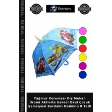 Terrien Yağmur Koruması Dış Mekan Ürünü Aktivite Gereci Okul Çocuk Şemsiyesi Bardaklı Düdüklü 8 Telli