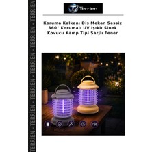 Terrien Koruma Kalkanı Dis Mekan Sessiz 360° Korumalı Uv Işıklı Sinek Kovucu Kamp Tipi Şarjlı Fener