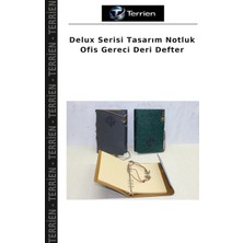 Terrien Delux Serisi Tasarım Notluk Ofis Gereci Deri Defter