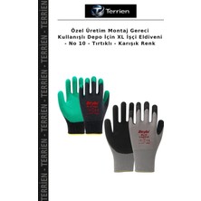 Terrien Özel Üretim Montaj Gereci Kullanışlı Depo Için Xl Işçi Eldiveni - No 10 - Tırtıklı - Karışık Renk
