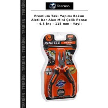 Terrien Premium Takı Yapımı Bakım Aleti Dar Alan Mini Çelik Pense - 4.5 Inç - 115 mm - Yaylı