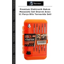 Terrien Premium Elektronik Bakım Masaüstü Set Onarım Aracı 11 Parça Bits Tornavida Seti