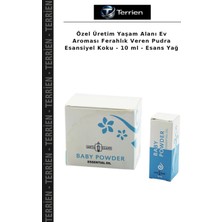 Terrien Özel Üretim Yaşam Alanı Ev Aroması Ferahlık Veren Pudra Esansiyel Koku - 10 ml - Esans Yağ