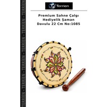 Terrien Premium Sahne Çalgı Hediyelik Şaman Davulu 22 cm NO:1085