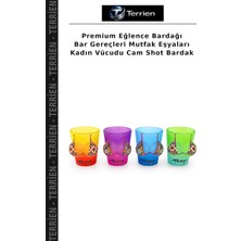 Terrien Premium Eğlence Bardağı Bar Gereçleri Mutfak Eşyaları Kadın Vücudu Cam Shot Bardak