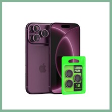 Bşk Virgo iPhone 18 Pro Max Uyumlu Raze Metal Kamera Lens - Bordo BSK2026