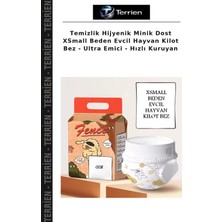 Terrien Temizlik Hijyenik Minik Dost Xsmall Beden Evcil Hayvan Kilot Bez - Ultra Emici - Hızlı Kuruyan