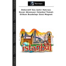 Terrien Dekoratif Süs Şehir Hatırası Duvar Aksesuarı Istanbul Temalı Silikon Buzdolapı Süsü Magnet