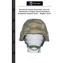 Terrien Premium Kamp Koruması Avcılık Malzemesi Single Sword Kulaksız Kompozit Başlık Kılıfı - Miğfer Kılıfı