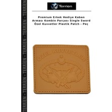 Terrien Premium Erkek Hediye Kaban Arması Kombin Parçası Single Sword Özel Kuvvetler Plastik Patch - Peç