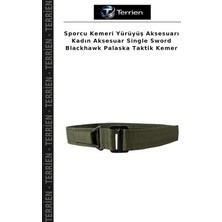 Terrien Sporcu Kemeri Yürüyüş Aksesuarı Kadın Aksesuar Single Sword Blackhawk Palaska Taktik Kemer