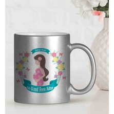 BK Gift Kişiye Özel Anneler Günü Temalı Gümüş Yaldızlı Kupa Bardak Gu7