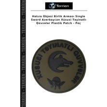 Terrien Hatıra Objesi Birlik Arması Single Sword Azerbaycan Xüsusi Təyinatlı Qüvvələr Plastik Patch - Peç
