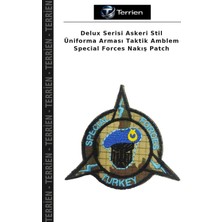 Terrien Delux Serisi Askeri Stil Üniforma Arması Taktik Amblem Special Forces Nakış Patch