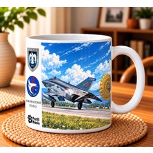 Patili Baskı Türk Hava Aracı Serisi THAPB0009 - Rf-4e 173. Şafak Filo Tasarımlı 330 ml Porselen Kupa Bardak