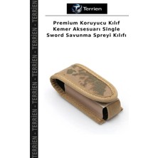 Terrien Premium Koruyucu Kılıf Kemer Aksesuarı Single Sword Savunma Spreyi Kılıfı