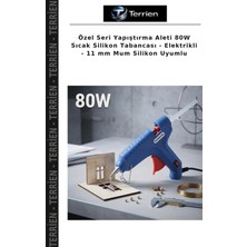 Terrien Özel Seri Yapıştırma Aleti 80W Sıcak Silikon Tabancası - Elektrikli - 11 mm Mum Silikon Uyumlu