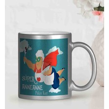 BK Gift Kişiye Özel Anneler Günü Temalı Gümüş Yaldızlı Kupa Bardak GU11
