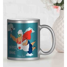 BK Gift Kişiye Özel Anneler Günü Temalı Gümüş Yaldızlı Kupa Bardak GU10