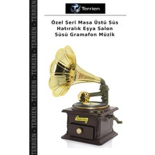 Terrien Özel Seri Masa Üstü Süs Hatıralık Eşya Salon Süsü Gramafon Müzik