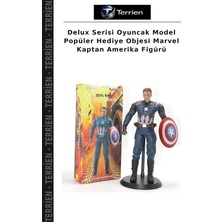 Terrien Delux Serisi Oyuncak Model Popüler Hediye Objesi Marvel Kaptan Amerika Figürü