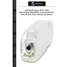 Terrien -Işıklandırılmış Mini 100X Mikroskop MG10081-2 Aydınlatmalı Alet Pratik Araç Detay Inceleme