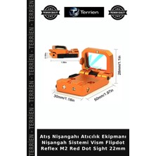 Terrien Atış Nişangahı Atıcılık Ekipmanı Nişangah Sistemi Vism Flipdot Reflex M2 Red Dot Sight 22MM