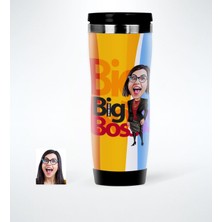 BK Gift Kişiye Özel Bayan Big Boss Karikatürlü Çelik Termos Bardak - 2