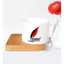 BK Gift Kişiye Özel Mesleki Avukat Ahşap Altlıklı Seramik Fincan - 13