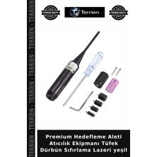Terrien Premium Hedefleme Aleti Atıcılık Ekipmanı Tüfek Dürbün Sıfırlama Lazeri Yeşil