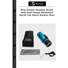 Terrien Özel Üretim Seyahat Ürünü Hobi Aleti Kamp Malzemesi 30X30 Tek Gözlü Dürbün Mavi