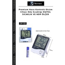 Terrien Premium Hava Kontrolü Olcüm Cihazı Oda Sıcaklığı Dıjıtal Sıcaklık ve Nem Ölçer
