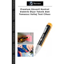 Terrien Premium Güvenli Kontrol Elektrik Ölçer Teknik Alet Temassız Voltaj Test Cihazı