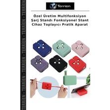 Terrien Özel Üretim Multifonksiyon Şarj Standı Fonksiyonel Stant Cihaz Toplayıcı Pratik Aparat