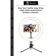 Terrien Özel Seri Selfie Işığı Ring Light Hobi Aydınlatma Stüdyo Lambası