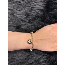 Kalp Charm Bileklik - 14 Ayar Altın Kaplama