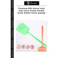 Terrien Premium Ofis Gereci Açık Alan Uzun Erişim Plastik Sinek Raketi Sinek Şaplağı