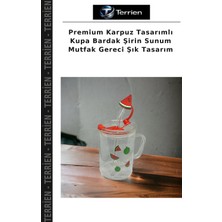 Terrien Premium Karpuz Tasarımlı Kupa Bardak Şirin Sunum Mutfak Gereci Şık Tasarım