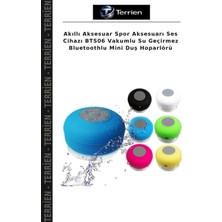 Terrien Akıllı Aksesuar Spor Aksesuarı Ses Cihazı BTS06 Vakumlu Su Geçirmez Bluetoothlu Mini Duş Hoparlörü